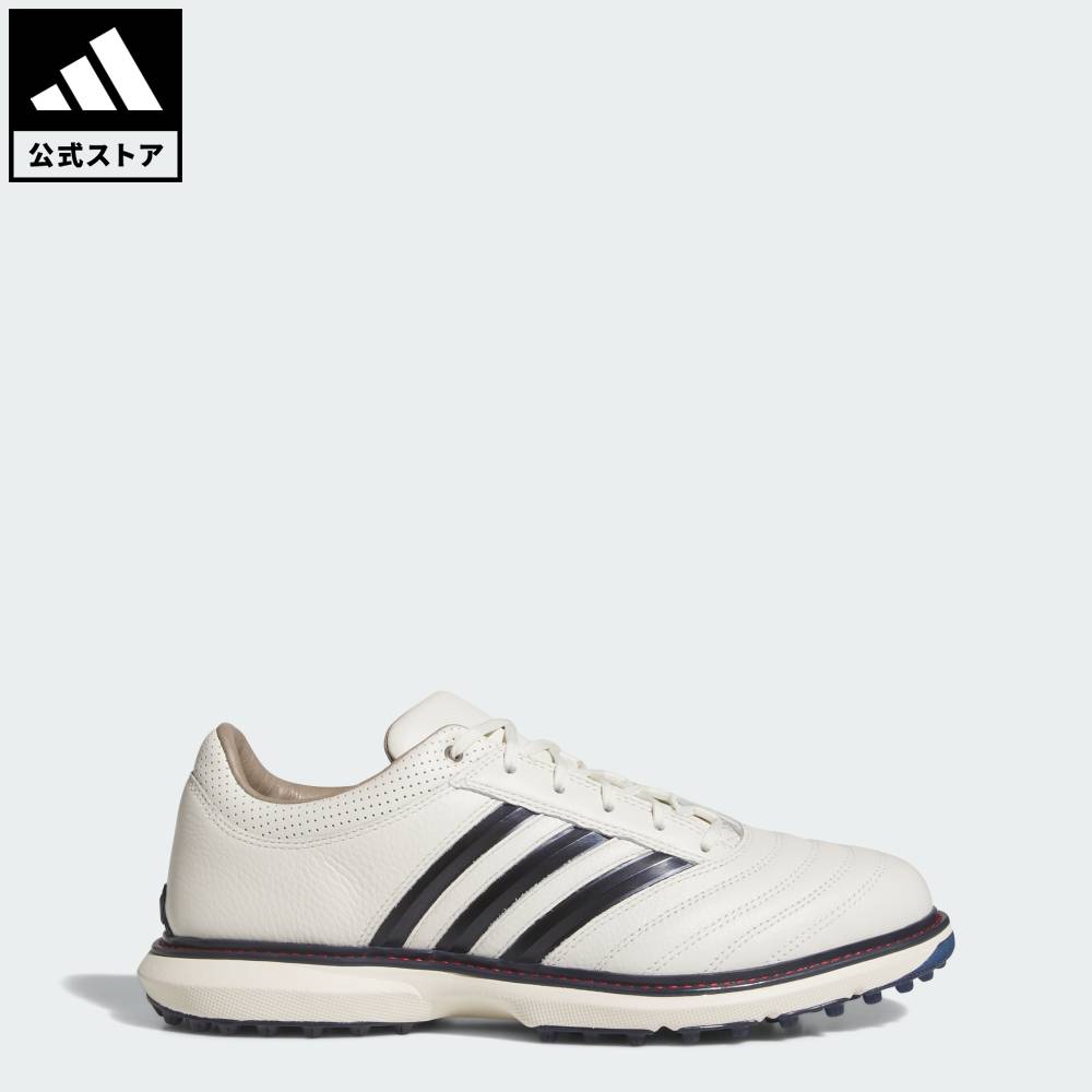 Brand：パフォーマンスSports：ゴルフCategory：シューズ・靴【27cg】【color:ホワイト】【size:24.5cm】 【size:25cm】 【size:25.5cm】 【size:26cm】 【size:26.5cm】 【size:27cm】 【size:27.5cm】 【size:28cm】 【size:28.5cm】 スポーツブランドアディダス公式ショップMC70 FB スパイクレス ゴルフ / MC70 FB SPIKELESS GOLFMC70 FB スパイクレス ゴルフで、コースを歩く足元に自信を。クラシックなサッカーにインスパイアされたスタイルとモダンなゴルフパフォーマンスが融合。伝統と革新、両方を大切にするゴルファーのためにデザインされたこのゴルフシューズは、ゲームに大胆なエッジをもたらすデザイン。バネのような反発力があるアディダスのBOOSTテクノロジーを体験しよう。BOOSTフォームによる高反発クッショニングは、ラウンドを重ねても快適な履き心地が続く。プレミアムレザーアッパーが耐久性とソフトな履き心地を実現し、シューレースクロージャーは一人ひとりの足に馴染むフィット感をもたらす。合成素材のアウトソールはターフサーフェス用に設計され、スパイクレスでもグリップ力を発揮。フェアウェイを自由に、自信を持って歩ける。アディダスのアイコニックなデザインと高度なテクノロジーを融合。スタイルと機能性を求めるゴルファーに向けた一足。価値のある一打で、更なるレベルのパフォーマンスを実感しよう。フットボールシューズのデザインからインスパイアされたMC70ゴルフシューズレギュラーフィットシューレースクロージャーレザーアッパーテキスタイルソックライナーヒールに内蔵型BOOSTミッドソールフルレングスLIGHTSTRIKEミッドソール商品番号：KJ4224色：Off White / Collegiate Navy / Better Scarletモデル：ONX10スポーツ：ゴルフテクノロジー：ブーストOther Color