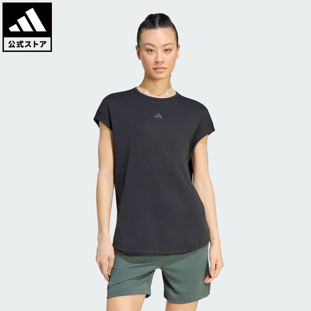 【公式】アディダス adidas 返品可 ジム・トレーニング トレーニング フレンチスリーブ Tシャツ パフォーマンス レディース ウェア・服 Tシャツ 黒 ブラック KW5175