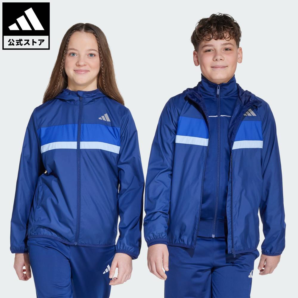 アディダス adidas 返品可 ライフスタイル ティベリオ ウィンドブレーカー キッズ スポーツウェア キッズ／子供用 ウェア・服 ジャケット 青 ブルー JL7396
