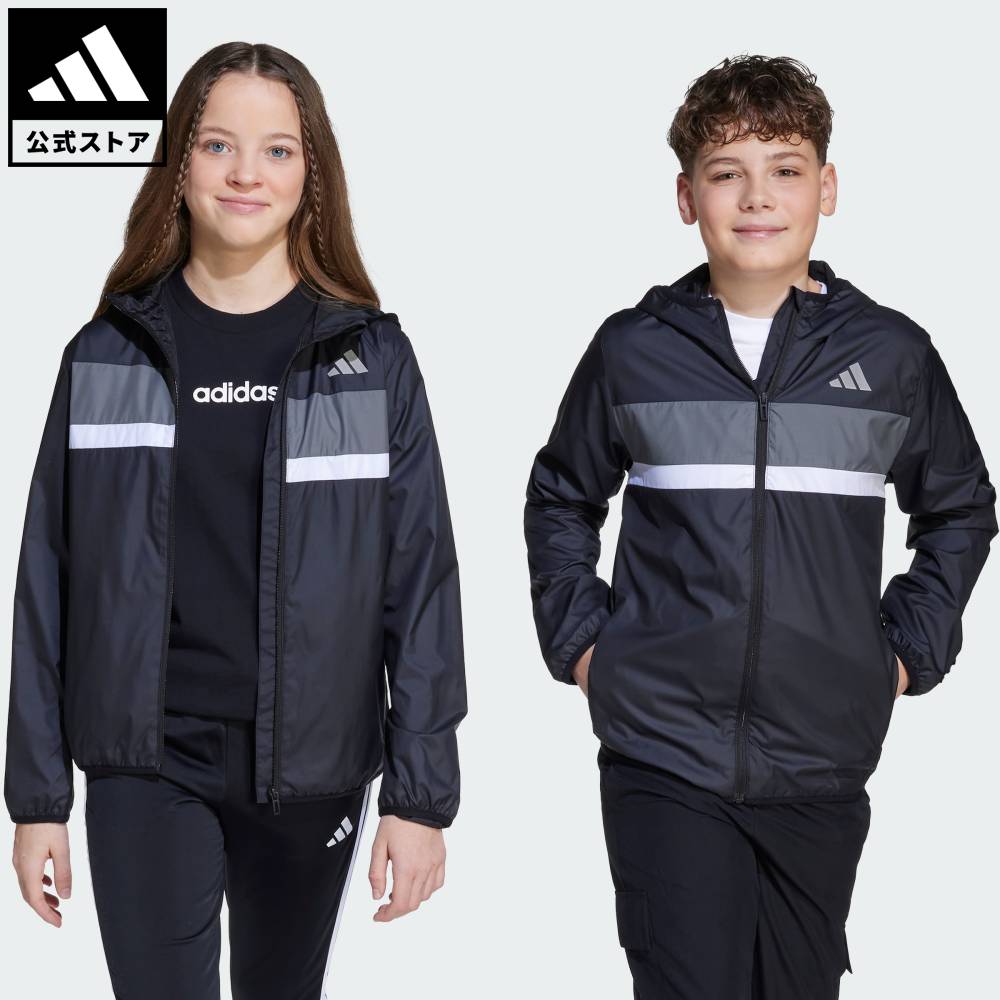 【50％OFFクーポン対象 09/04 20:00～09/11 01:59】 【公式】アディダス adidas 返品可 ライフスタイル ティベリオ ウィンドブレーカー キッズ スポーツウェア キッズ／子供用 ウェア・服 ジャケット 黒 ブラック JL7397 【PTU】