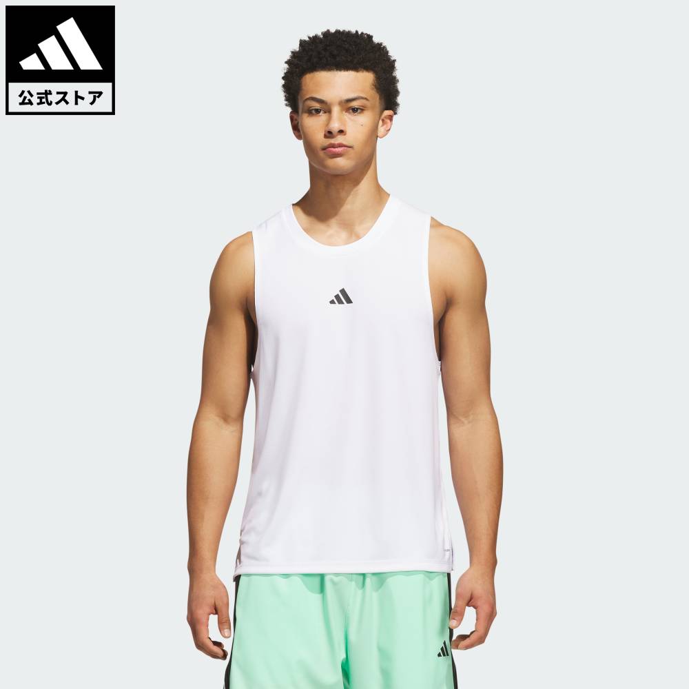 【ポイント20倍 08/22 00:00～08/27 09:59】 【公式】アディダス adidas 返品可 バスケットボール トレーニング タンク パフォーマンス ユニセックス ウェア・服 ユニフォーム 白 ホワイト KG7246 【PTU】