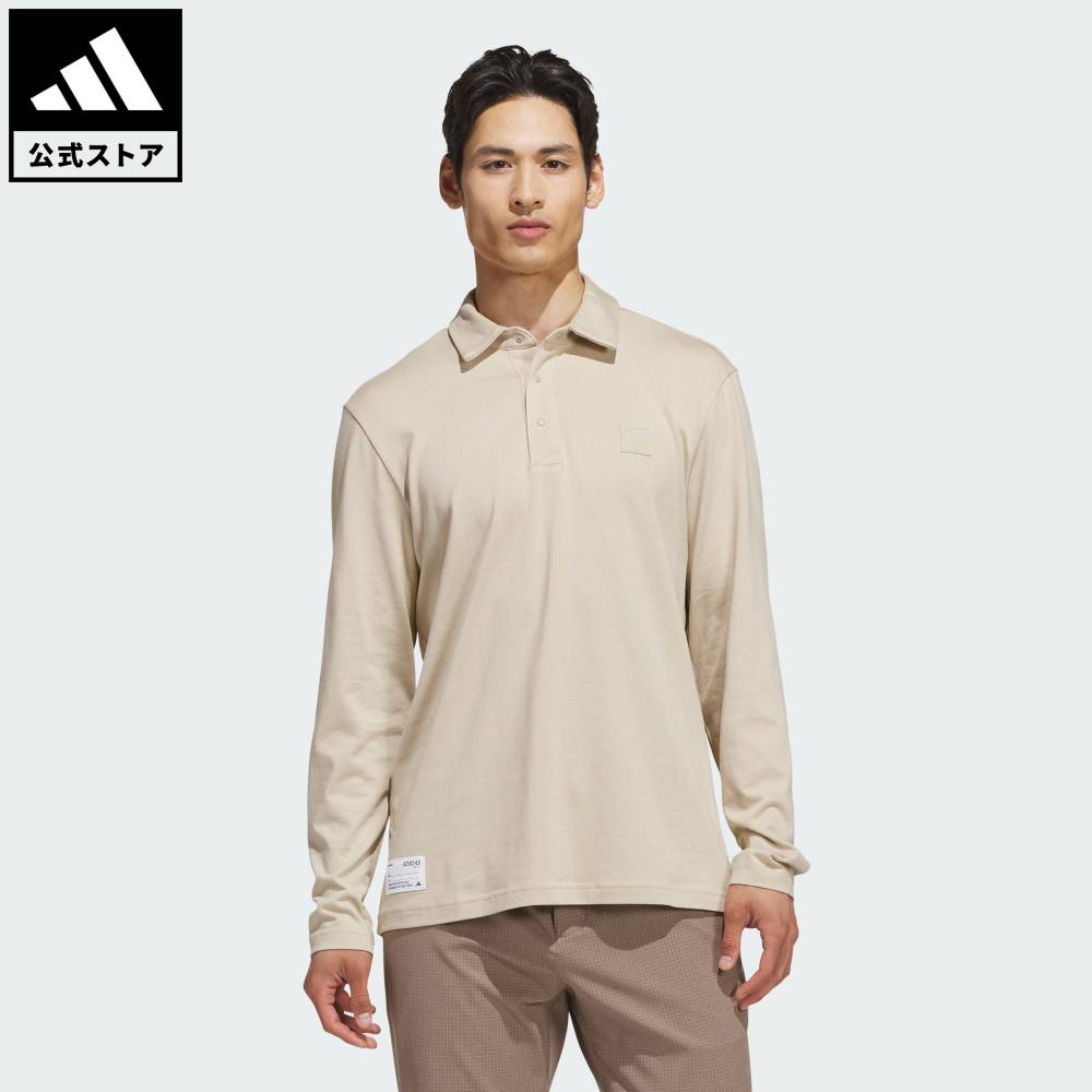 Brand：パフォーマンスSports：ゴルフCategory：ウェア・服【31cg】【color:ベージュ】【size:J/S】 【size:J/M】 【size:J/L】 【size:J/XL】 【size:J/2XL】 【size:J/3XL】 スポーツブランドアディダス公式ショップバックグラフィック 長袖 ポロシャツバックグラフィック 長袖 ポロシャツを着て、自信を身にまとってゴルフコースや街に繰り出そう。オンコースとオフコース両方を重視する人に向けてデザインされたこの一枚は、クラシックな外観にモダンなエッジが加わっている。ストレッチ性のある素材が自由度の高い動きを実現し、パターを決める時でも、カジュアルな外出でも快適。通気性のあるシングルジャージー生地はソフトで優しい肌触りで、普段着として活躍する。長袖がゴルフコースの肌寒い朝や、夕暮れ時のまったりとした外出で軽量なカバー力を発揮する。さらにアディダスのディテールへのこだわりが、外観をクリーンかつ機能的に仕上げている。スポーツとレジャーをブレンドした万能レイヤーであるこのポロシャツなら、毎日のアクティビティのためのアクティブなワードローブにナチュラルにフィットする。レギュラーフィットで快適な着心地を実現した長袖ポロシャツ。レギュラーフィット綿80% / 再生繊維（リヨセル）20%シングルジャージー生地商品番号：KG9988色：Khaki Threeモデル：VU185スポーツ：ゴルフSize胸囲うしろ着丈袖丈袖口幅J/SJ/MJ/LJ/XLJ/2XL98cm103cm105cm110cm116cm68cm69cm69cm70cm72cm62cm62cm62cm62cm62cm21cm21cm21cm22cm23cm※ 上記の数値はそれぞれのサイズにおける製品の寸法を表しています。※ 商品によっては、表示の寸法から若干の誤差（1～2cm）が発生する場合があります。※ 同じサイズでも、製品の素材の特徴やデザインによって着用感が異なる場合があります。Other Color