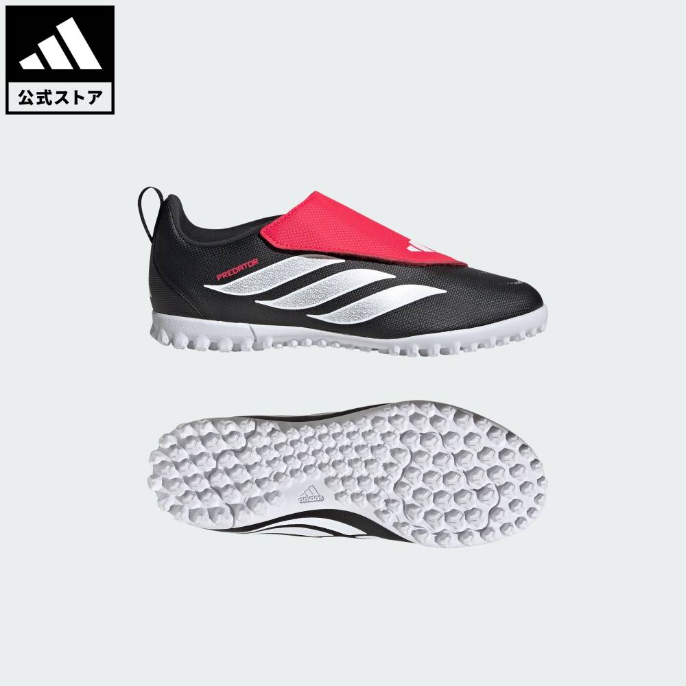 Brand：パフォーマンスSports：サッカーCategory：シューズ・靴【05cg】【color:ブラック】【size:17cm】 【size:17.5cm】 【size:18cm】 【size:18.5cm】 【size:19cm】 【size:19.5cm】 【size:20cm】 【size:20.5cm】 【size:21cm】 【size:21.5cm】 【size:22cm】 【size:22.5cm】 スポーツブランドアディダス公式ショッププレデター CLUB フォールディングシュータン TF サッカー キッズ / ターフ用（トレーニングシューズ）サッカー / PREDATOR CLUB Fold-Over Tongue Turf Football Kidsプレデター CLUB フォールディングシュータン TF サッカー キッズを履いて、プロの蹴り心地を味わおう。小さな足を快適にサポートする設計に加え、細部にこだわったデザインが光る一足。履きやすさと快適さを兼ね備え、ぴったりとしたサポートフィット感のあるソフトなアッパーには、コントロール性とグリップ力を高めるためのテクスチャー加工が施されている。面ファスナー式のクロージャーで、素早く簡単に着脱できるため、いつでもすぐに外出できる。アイコニックな折り返しシュータンが、洗練されたプロ仕様のデザインと滑らかなキック面を実現。子どもたちにプレミアリーグのスターのような気分を届ける。人工芝でもラバーアウトソールが高いグリップ力を発揮し、小さな足をしっかり支えるので、ピッチで思いきりプレーに集中できる。サッカーを始めたばかりのキッズも、サッカーの魅力にはまった子どもたちも、このシューズがその情熱をしっかり後押しする。アディダスが味方なら、すべての目標は手の届くところにある。ゴールを狙う子どもにぴったりの、アイコニックなアストロシューズ。レギュラーフィット面ファスナー式のクロージャー合成素材のアッパーテキスタイルソックライナーラバーアウトソール折り返し仕様のシュータン商品番号：KI8867色：Core Black / Cloud White / Lucid Redモデル：OPD32・対象：リトルキッズ（4〜8歳）スポーツ：サッカーOther Color