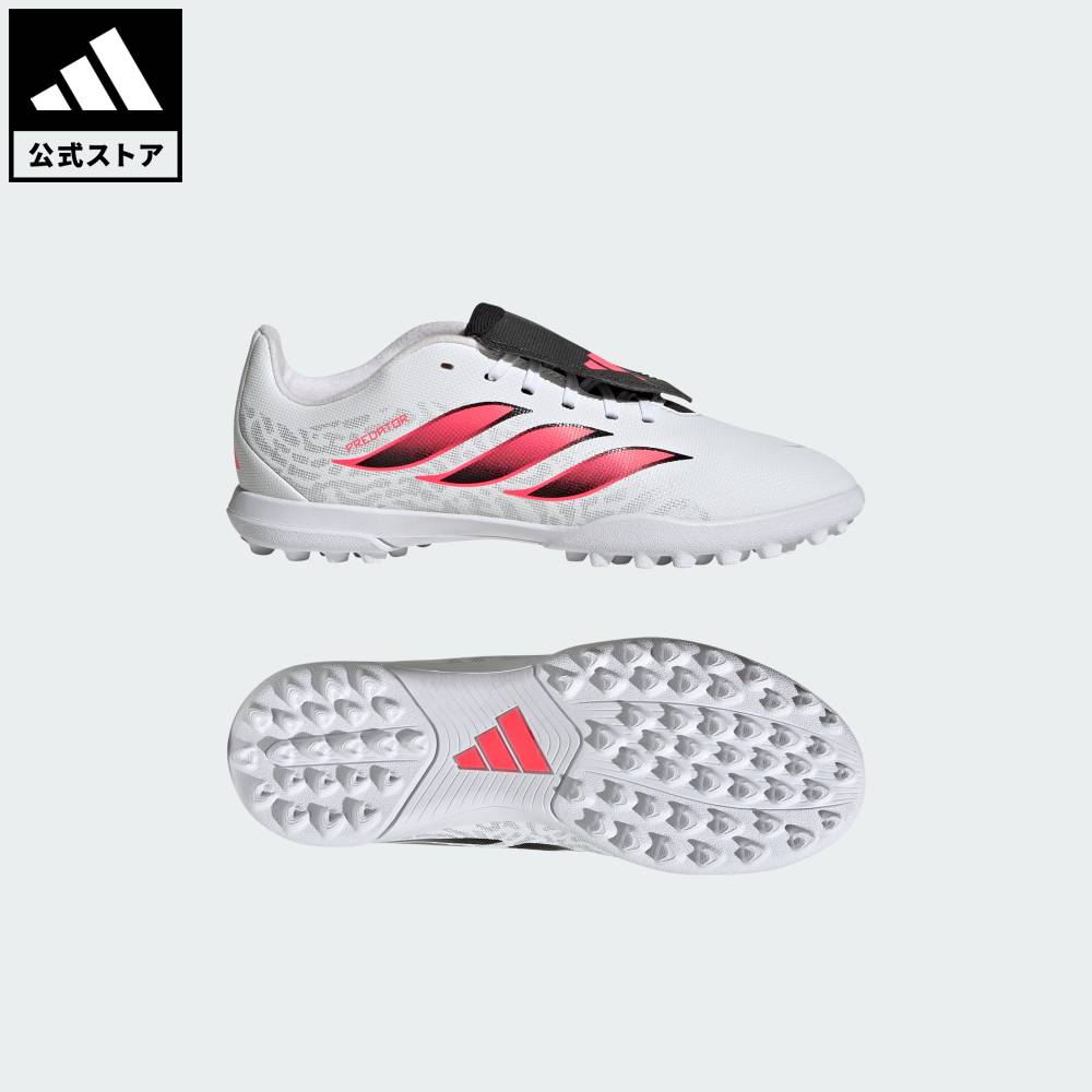アディダス adidas 返品可 サッカー キッズ プレデター CLUB フォールディングシュータン TF / ターフ用（トレーニングシューズ） / Predator Club Fold-over Tongue Turf Football Boots Kids パフォーマンス キッズ／子供用 シューズ・靴 スポーツシューズ 白 ホ…