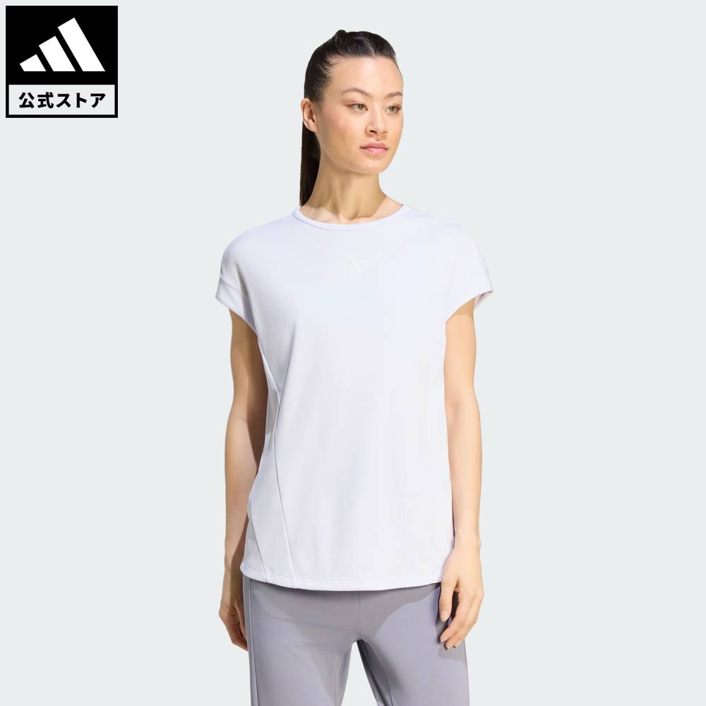 【公式】アディダス adidas 返品可 ソーシャルギフト対象 ジム・トレーニング トレーニング フレンチスリーブ Tシャツ パフォーマンス レディース ウェア・服 Tシャツ 紫 パープル KW5174