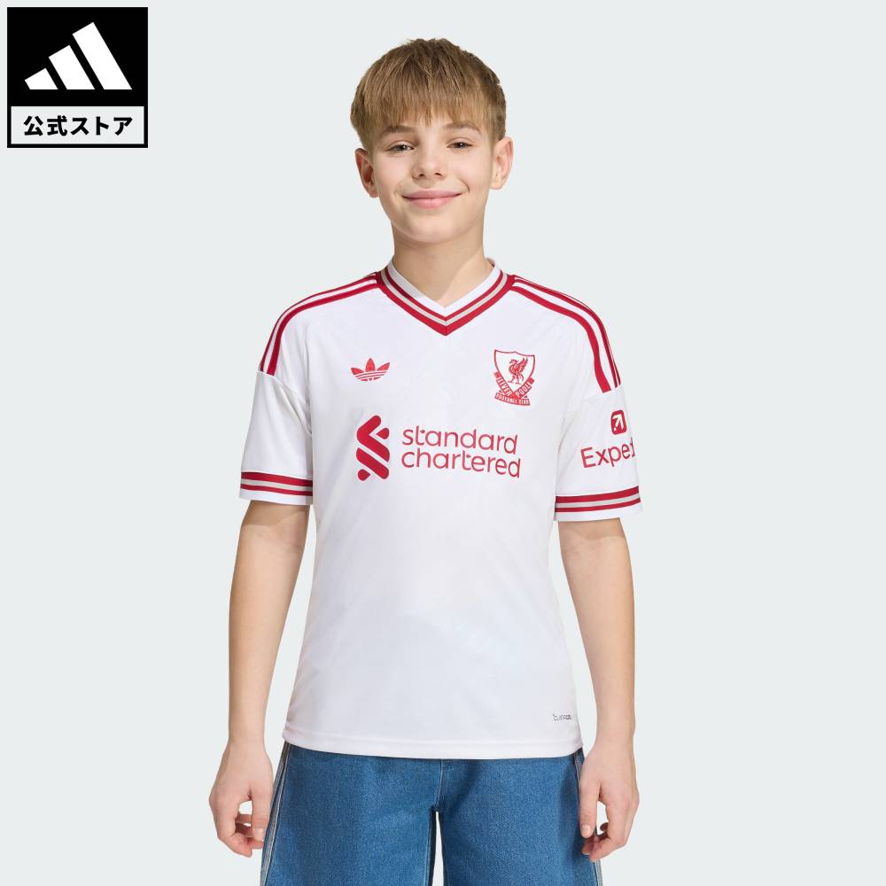 【公式】アディダス adidas 返品可 サッカー キッズ リバプールFC 26/27 アウェイ ユニフォーム オリジナルス キッズ／子供用 ウェア・服 ユニフォーム 白 ホワイト KB8302