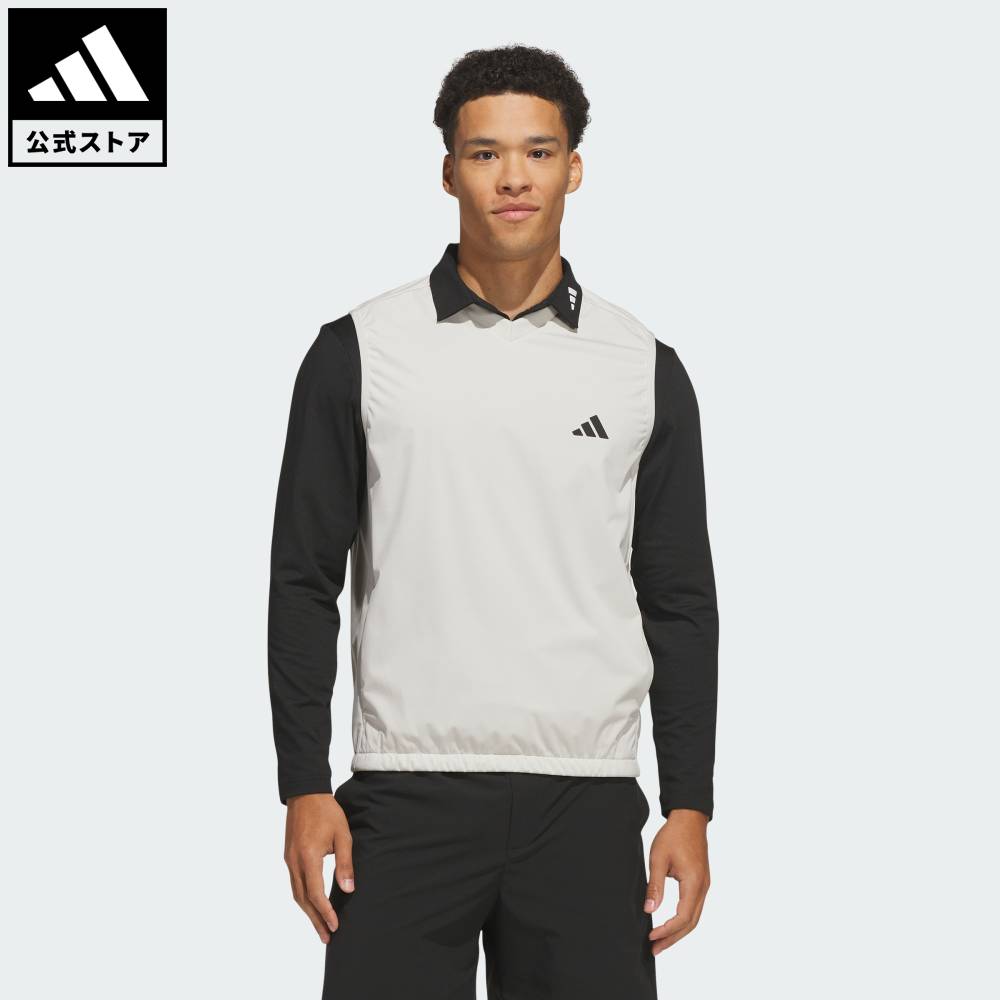 【公式】アディダス adidas 返品可 ゴルフ パッカブル Vネック ベスト パフォーマンス メンズ ウェア・服 ジャケット ベージュ KH0097