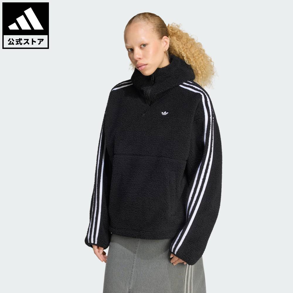 【公式】アディダス adidas 返品可 ソーシャルギフト対象 ライフスタイル ADIDAS ORIGINALS BY JENNIE フリース パーカー ジャケット オリジナルス レディース ウェア・服 パーカー（フーディー） 黒 ブラック LD8926