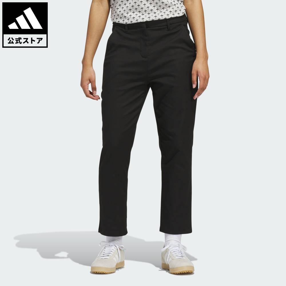 Brand：オリジナルスSports：ゴルフCategory：ウェア・服【36cg】【color:ブラック】【size:J/XS】 【size:J/S】 【size:J/M】 【size:J/L】 【size:J/XL】 【size:J/2XL】 スポーツブランドアディダス公式ショップオリジナルス パンツこのadidas ゴルフパンツは、コットンの快適さと優れた伸縮性を兼ね備えており、フェアウェイからグリーン、そしてゴルフコースの外でも動きやすさをキープ。アイコニックなトレフォイルは、スポーツの歴史と現代のゴルフに敬意を表したクラシックな雰囲気を醸し出している。カジュアルスタイルのパフォーマンス パンツ。レギュラーフィットボタンクロージャー綿56% / ポリエステル38% / ポリウレタン6%商品番号：KS5755色：Blackモデル：KQD97スポーツ：ゴルフSizeウエスト股下股上ヒップ裾回りJ/XSJ/SJ/MJ/LJ/XLJ/2XL61cm65cm69cm73cm76cm82cm64cm64cm64cm64cm64cm64cm27cm28cm28cm28cm29cm30cm82cm86cm90cm94cm97cm103cm33cm34cm35cm36cm36cm37cm※ 上記の数値はそれぞれのサイズにおける製品の寸法を表しています。※ 商品によっては、表示の寸法から若干の誤差（1～2cm）が発生する場合があります。※ 同じサイズでも、製品の素材の特徴やデザインによって着用感が異なる場合があります。Other Color
