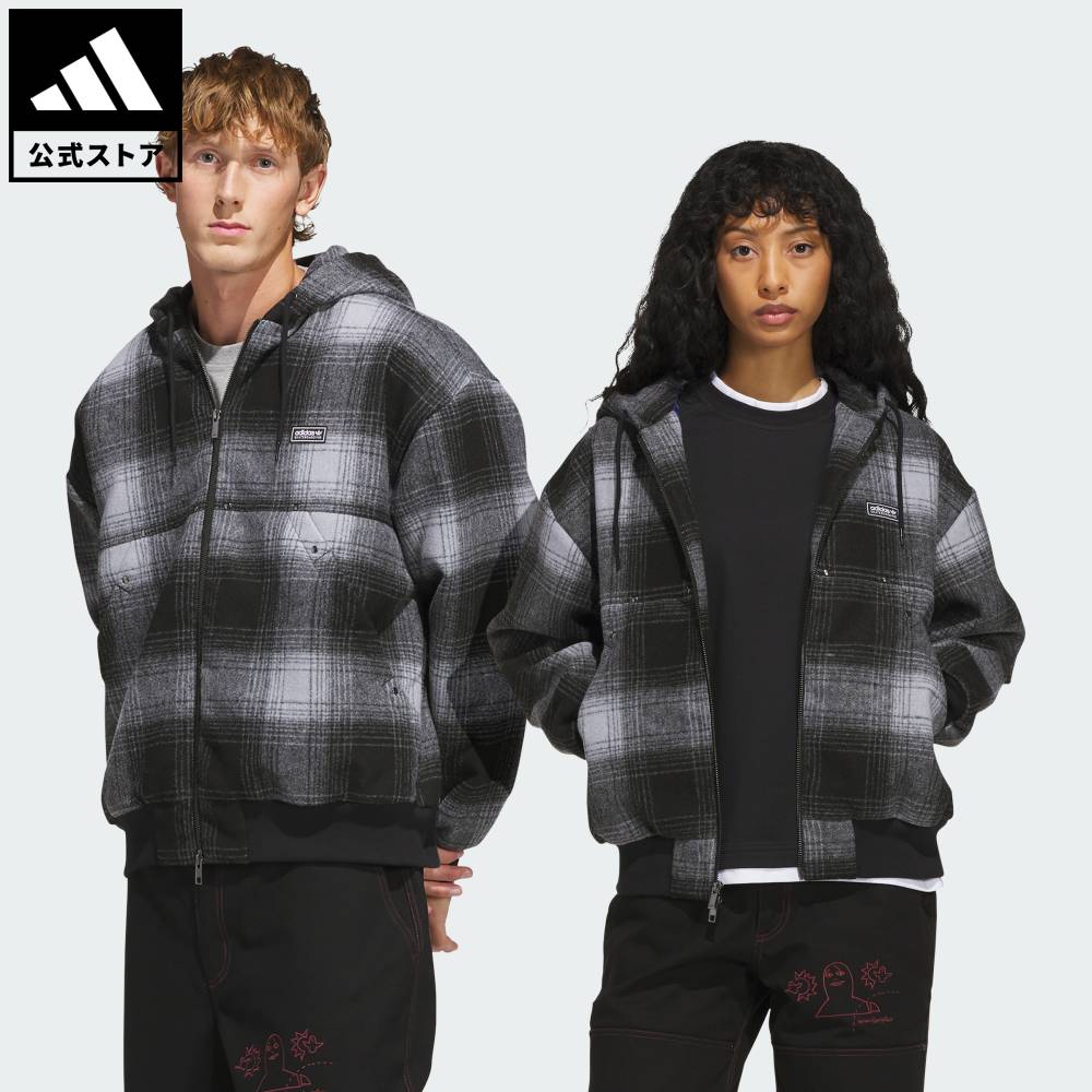 【ポイント20倍 10/24 20:00～10/30 23:59】 【公式】アディダス adidas 返品可 スケートボーディング スケートボーディングxマーク・ゴンザレス チェック柄ジャケット オリジナルス ユニセックス ウェア・服 ジャケット KT4340 【PTU】
