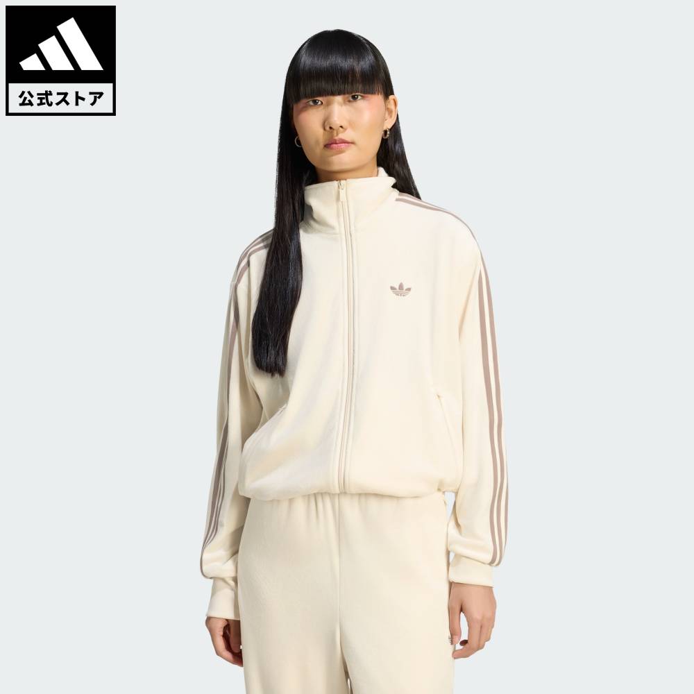 【公式】アディダス adidas 返品可 ソーシャルギフト対象 ライフスタイル ファイヤーバード ベロア トラックトップ オリジナルス ユニセックス ウェア・服 ジャージ 白 ホワイト LC8073
