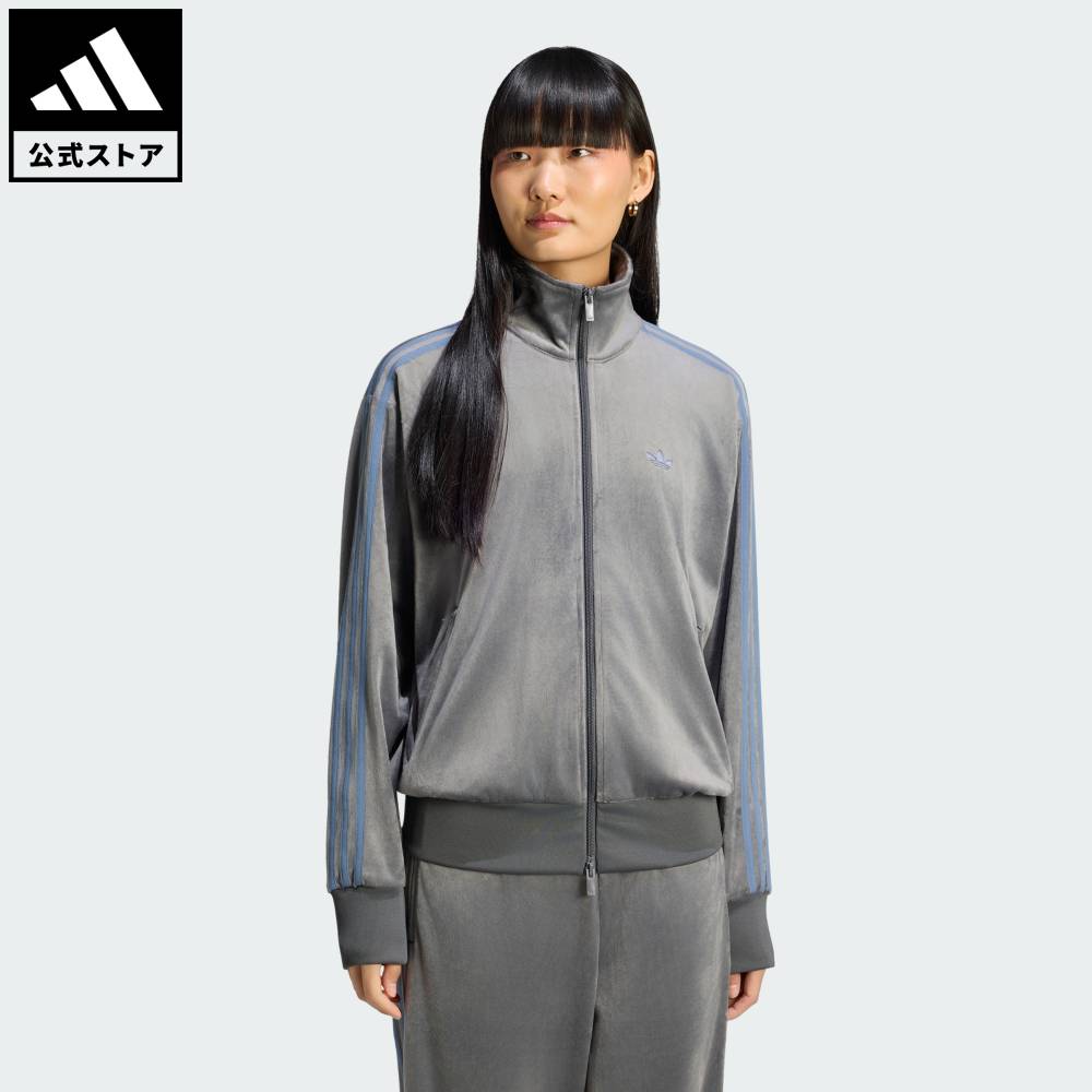 【公式】アディダス adidas 返品可 ソーシャルギフト対象 ライフスタイル ファイヤーバード ベロア トラックトップ オリジナルス ユニセックス ウェア・服 ジャージ グレー LC8074