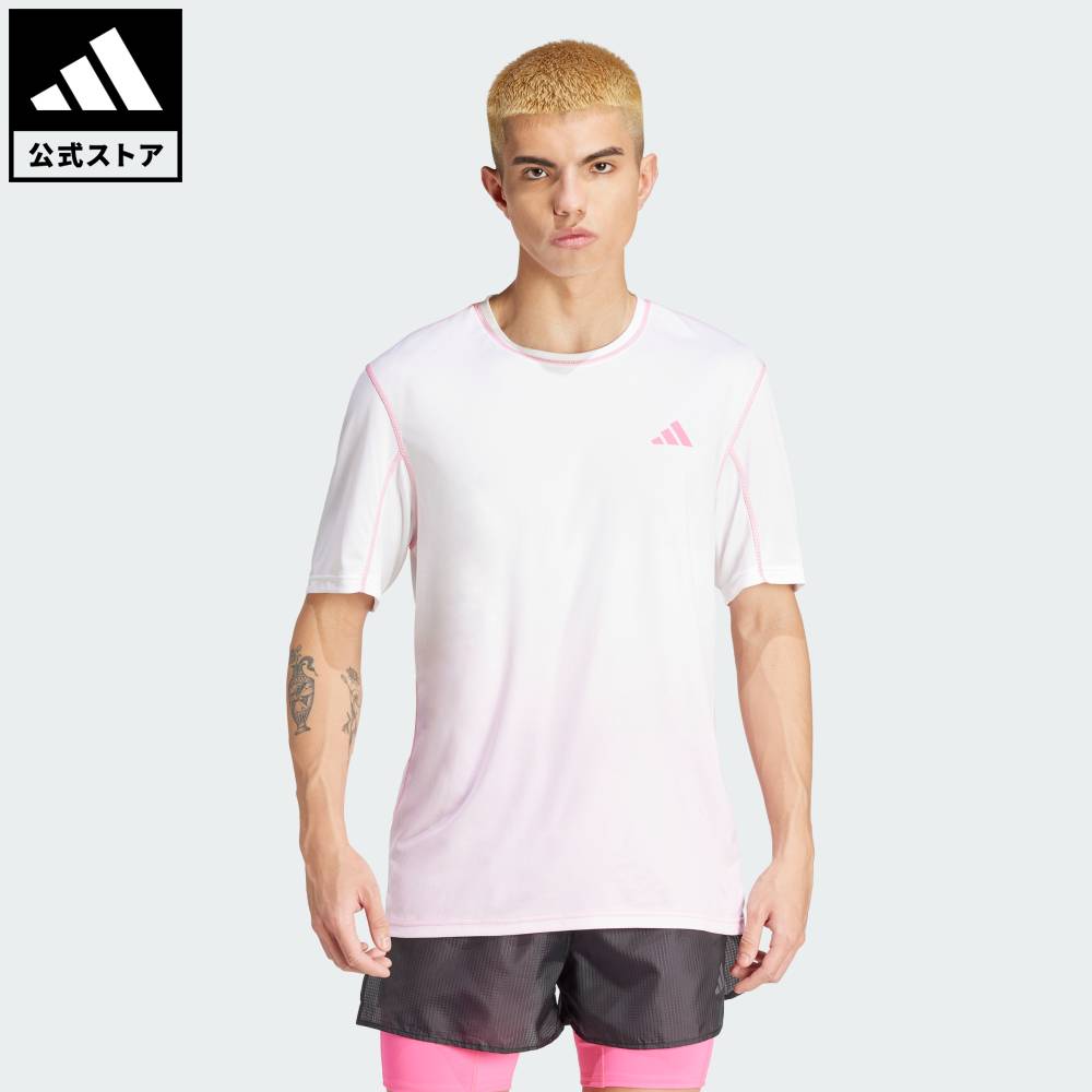 【20%OFFクーポン対象 04/24 00:00～04/25 23:59】【公式】アディダス adidas 返品可 ランニング 東京 ランニング 半袖Tシャツ パフォーマンス メンズ ウェア・服 Tシャツ ピンク IP3554 ランニングウェア