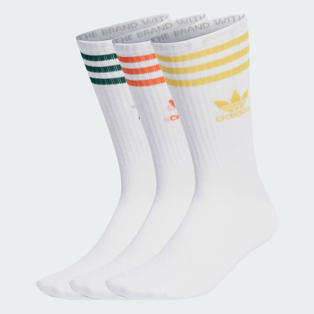 【50％OFFクーポン対象 06/04 20:00～06/11 01:59】 【公式】アディダス adidas 返品可 ライフスタイル ミッドカット クルーソックス 3足組 オリジナルス ユニセックス アクセサリー ソックス・靴下 白 ホワイト IU2661 3