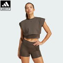 【公式】アディダス adidas 返品可 ジム・トレーニング パワー ボクシー フレンチテリー スリーストライプスタンクトップ パフォーマンス レディース ウェ...