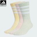 【公式】アディダス adidas 返品可 ライフスタイル スリーストライプス ストーンウォッシュ クルー ソックス 3足組 パフォーマンス ユニセックス アクセ...
