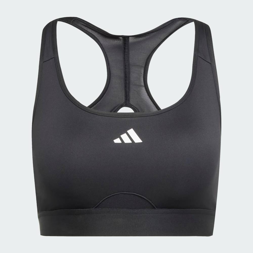 【公式】アディダス adidas 返品可 ジム・トレーニング Powerreact トレーニング ミディアムサポートブラ パフォーマンス レディース ウェア・服 スポーツブラ 黒 ブラック IQ3377 streng