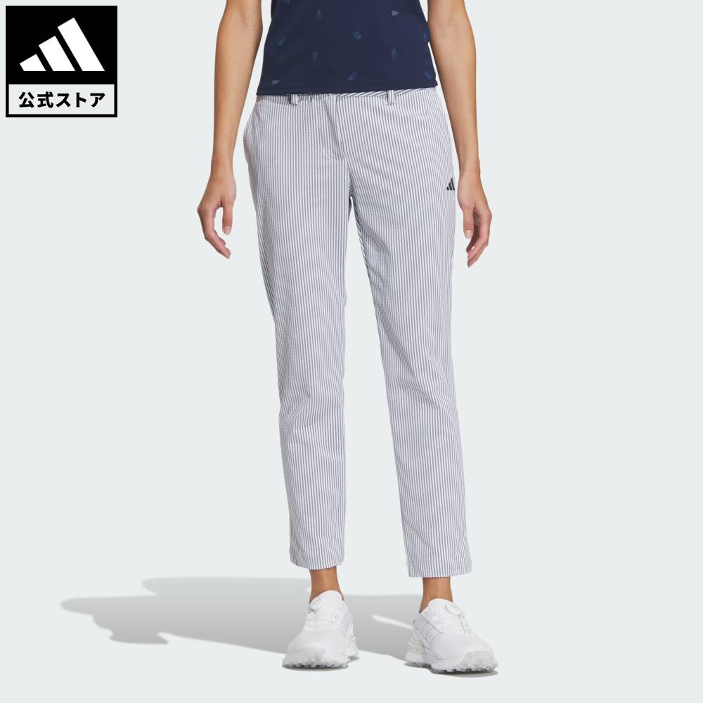 【公式】アディダス adidas 返品可 ゴルフ 【ゴルフ】4wayストレッチ シアサッカーアンクル パフォーマンス レディース ウェア・服 ボトムス 青 ブルー IK9787 p0509