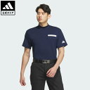 【公式】アディダス adidas 返品可 ゴルフ 【ゴルフ】チェストポケット付き モックネック 半袖シャツ パフォーマンス メンズ ウェア・服 ポロシャツ 青 ブルー IM6403(4)