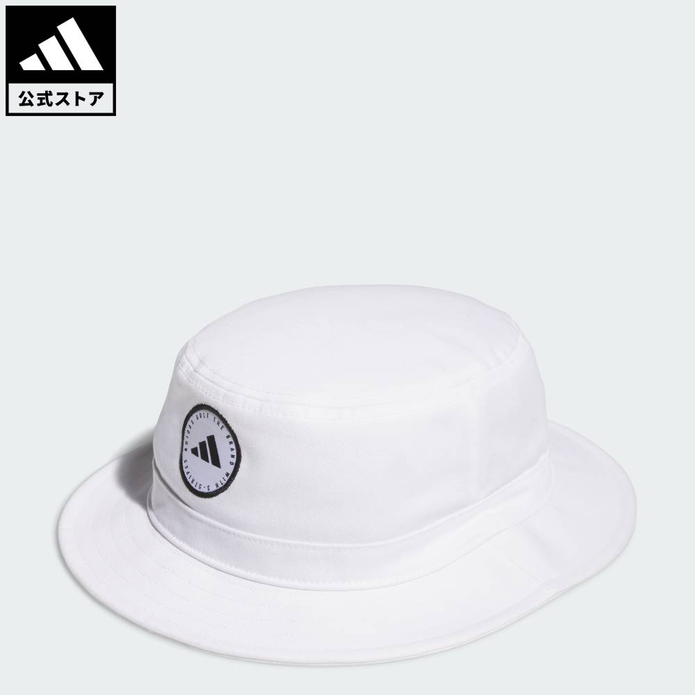 Brand：パフォーマンスSports：ゴルフCategory：アクセサリー【05ce】【color:ホワイト】【size:OSFW(54-57cm)】 【size:OSFX(57-60cm)】 スポーツブランドアディダス公式ショップ【ゴルフ】コットン バケットハット晴れた日も曇り空の日もゲームを楽しみたいゴルファーに贈る、ビンテージのアウトドアスタイルのバケットハット。耐久性に優れたコットンツイル素材を使用した、どんなコーディネートにも合うクラシックなシェイプが魅力。 この製品に使われているコットンはベターコットンを通して供給されている。ベターコットンの調達は、「マスバランス」と呼ばれる生産物流管理モデルを通しているが、最終製品までの過程を物理的に辿れるわけではない。詳細はこちら：ゴルフユニフォームと合わせやすい、万能バケットハット。フリーサイズ綿100%（ツイル）全周つば付きクラシックなバケット型商品番号：IQ2898色：Whiteモデル：KOV63スポーツ：ゴルフOther Color