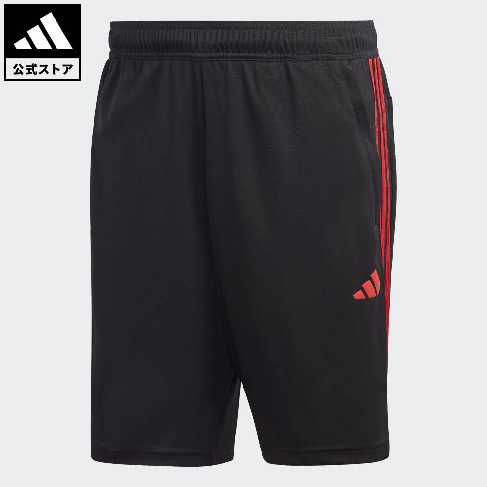 【公式】アディダス adidas 返品可 ジム・トレーニング トレイン エッセンシャルズ ピケ スリーストライプス トレーニングショーツ パフォーマンス メンズ ウェア・服 ショートパンツ・短パン 黒 ブラック IB8252