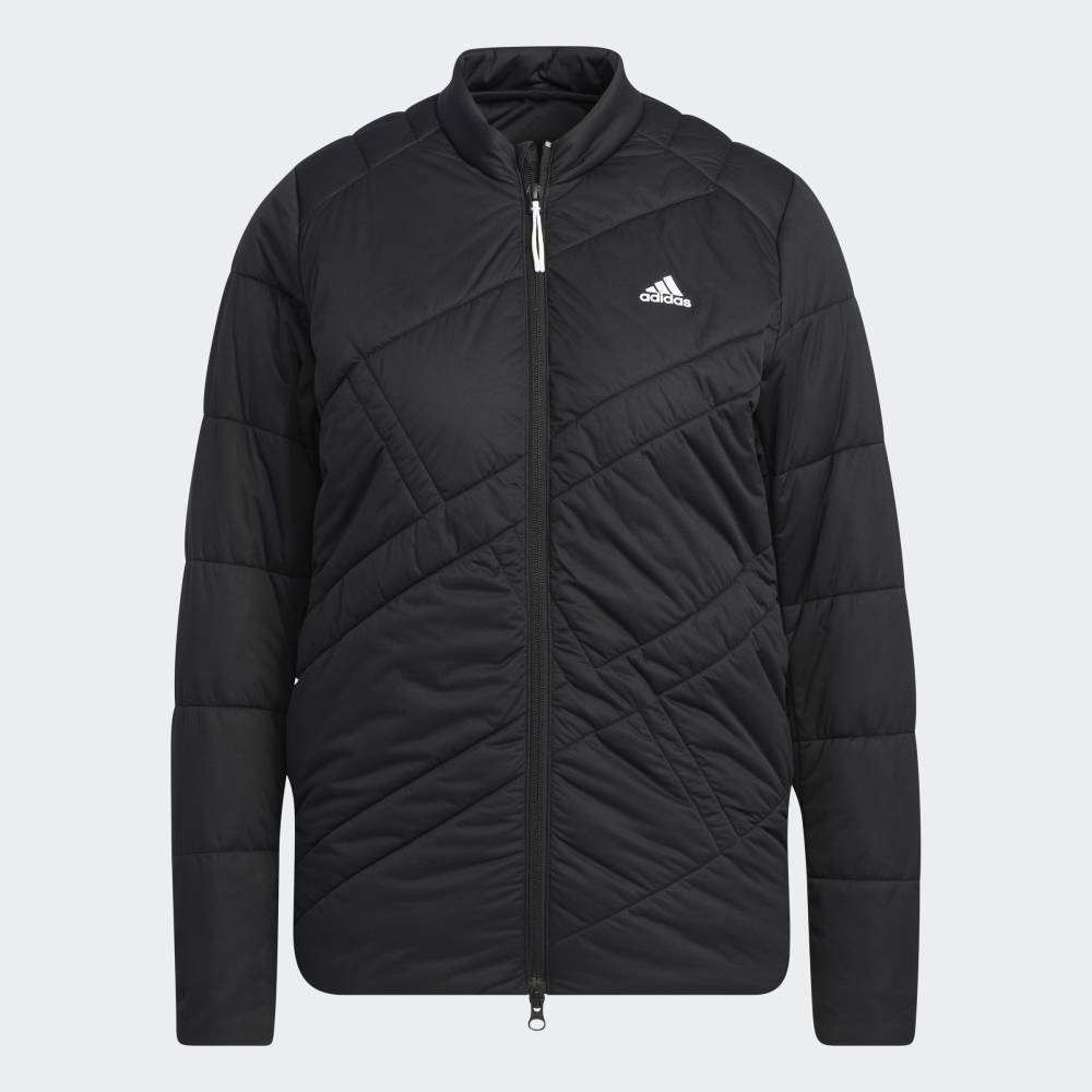 【公式】アディダス adidas 返品可 ゴルフ 【ゴルフ】ビッグアディダスロゴ 保温 中ワタ長袖フルジップジャケット パフォーマンス レディース ウェア・服 ジャケット 黒 ブラック HG8225 Gnot