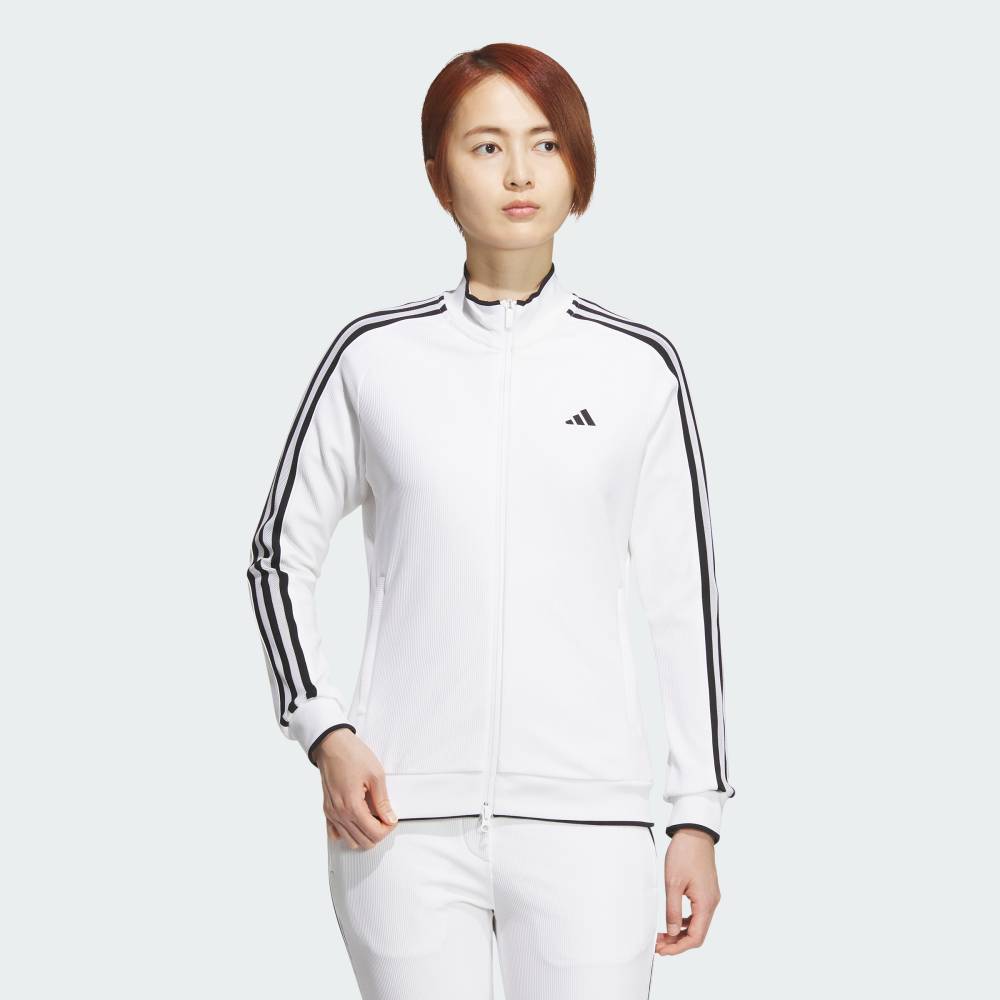 【50％OFFクーポン対象 04/14 20:00～04/20 23:59】 【公式】アディダス adidas 返品可 ゴルフ 【ゴルフ】3ストライプス トラック ドライジャケット パフォーマンス レディース ウェア・服 ジャケット 白 ホワイト IK9793