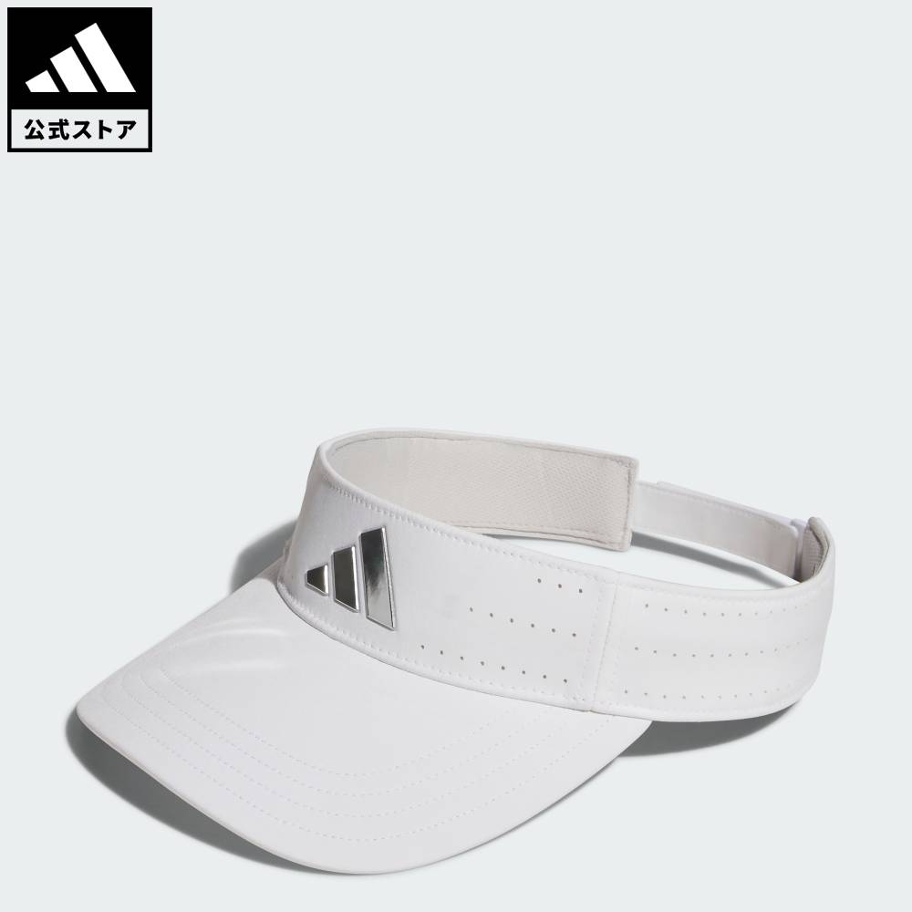 【公式】アディダス adidas 返品可 ゴルフ メタルロゴ バイザー パフォーマンス ユニセックス アクセサリー 帽子 白 ホワイト IN2713 サンバイザー