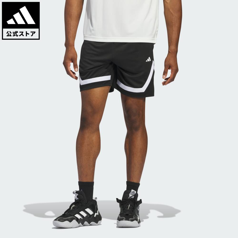 【公式】アディダス adidas 返品可 バスケットボール アディダス プロ ブロックショーツ パフォーマンス メンズ ウェア・服 ショートパンツ・短パン 黒 ブラック IX1850