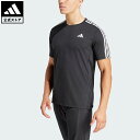 【公式】アディダス adidas 返品可 ランニング オウン ザ ラン スリーストライプス 半袖Tシャツ パフォーマンス メンズ ウェア・服 Tシャツ 黒 ブラ...