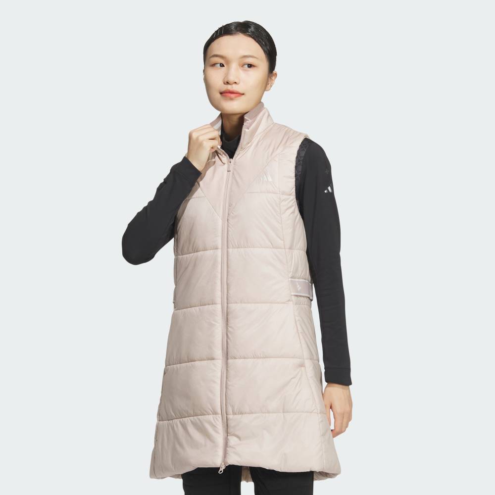 【公式】アディダス adidas 返品可 ゴルフ 【ゴルフ】WIND. RDY 撥水 中わた ロングベスト パフォーマンス レディース ウェア・服 ベスト ブラウン IM7187