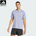 【公式】アディダス adidas 返品可 ランニング オウン ザ ラン スリーストライプス 半袖Tシャツ パフォーマンス メンズ ウェア・服 Tシャツ 紫 パー...