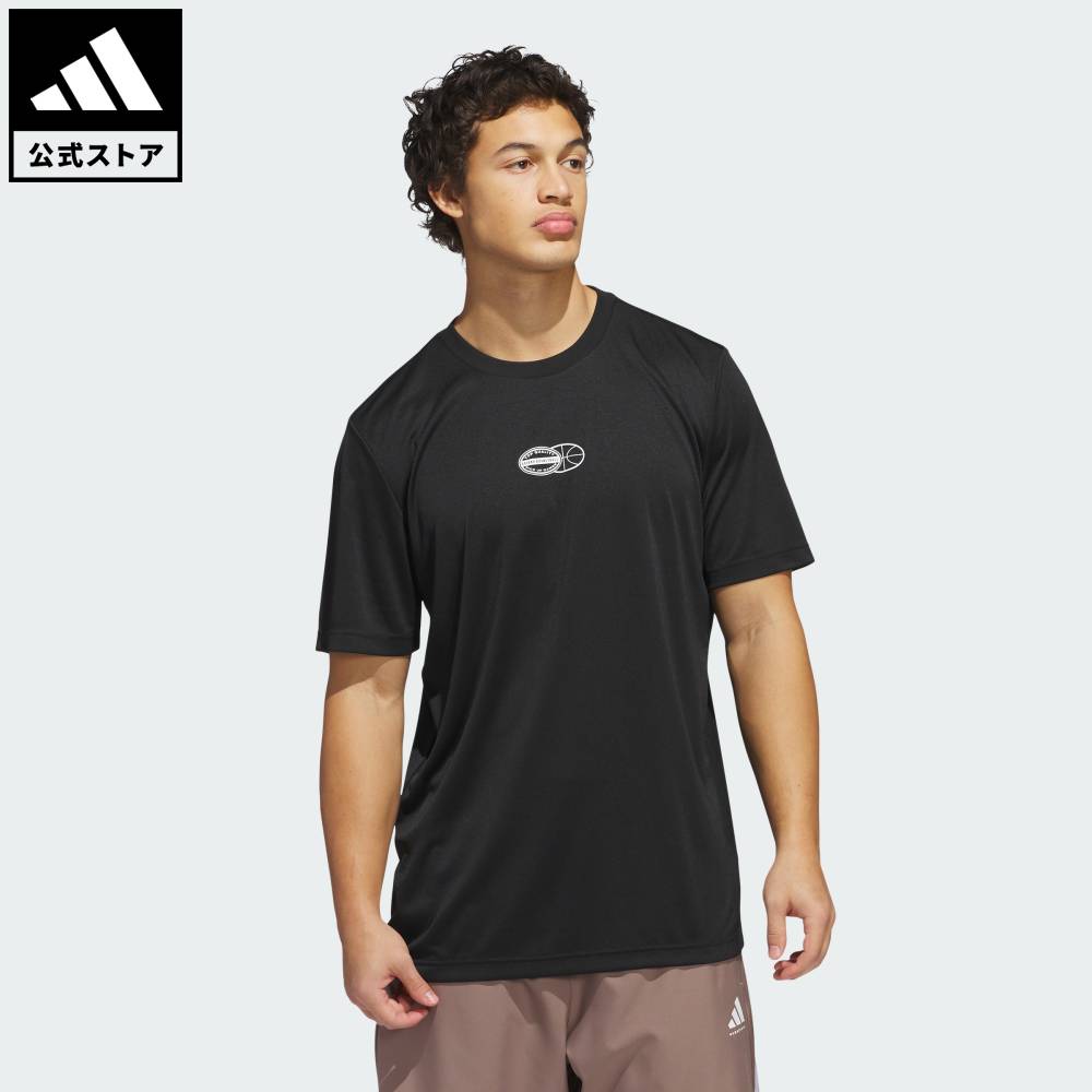 【公式】アディダス adidas 返品可 バスケットボール Get Buckets グラフィック半袖Tシャツ パフォーマンス メンズ ウェア・服 Tシャツ 黒 ブラック HZ3670 半袖 p0604