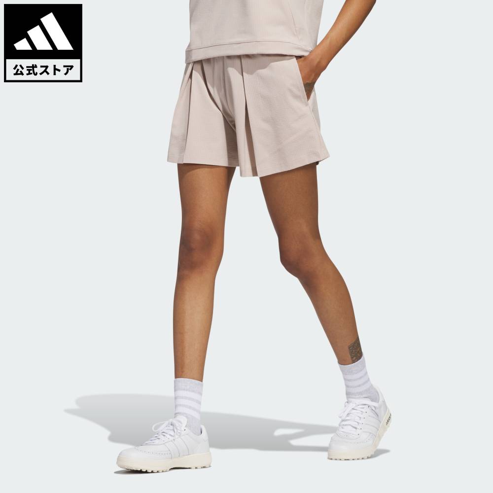 【20％OFFクーポン対象 06/04 20:00～06/11 01:59】 【公式】アディダス adidas 返品可 ゴルフ 【ゴルフ】GO-TO ひだ入りショーツ パフォーマンス レディース ウェア・服 ショートパンツ・短パン ブラウン JC9233 【PT】