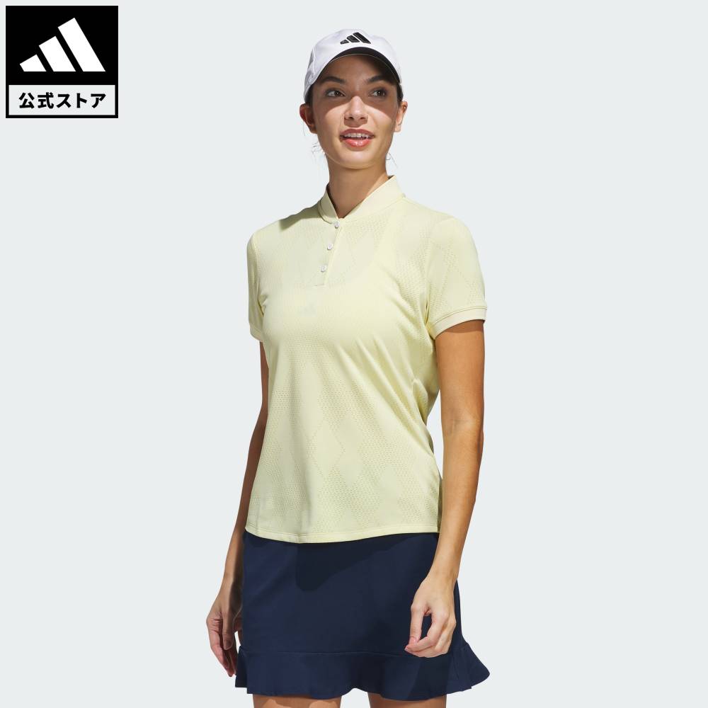 樂天商城 - 【公式】アディダス adidas 返品可 ゴルフ 【ゴルフ】アルティメット365 ダイヤモンドジャカードポロシャツ パフォーマンス レディース ウェア・服 ポロシャツ イエロー JE9924
