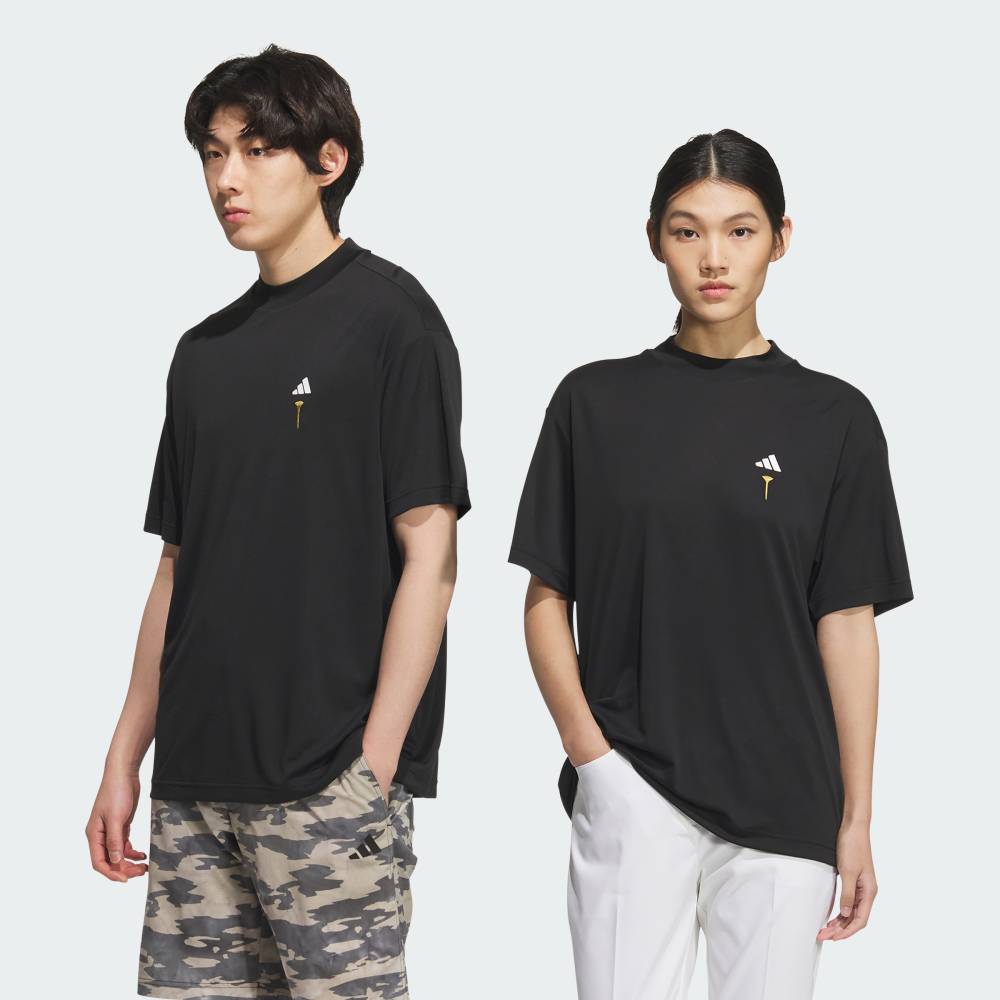 【公式】アディダス adidas 返品可 ゴルフ 【ゴルフ】HEAT. RDY バックグラフィック モックネック半袖Tシャツ パフォーマンス ユニセックス ウェア・服 ポロシャツ 黒 ブラック JF4584