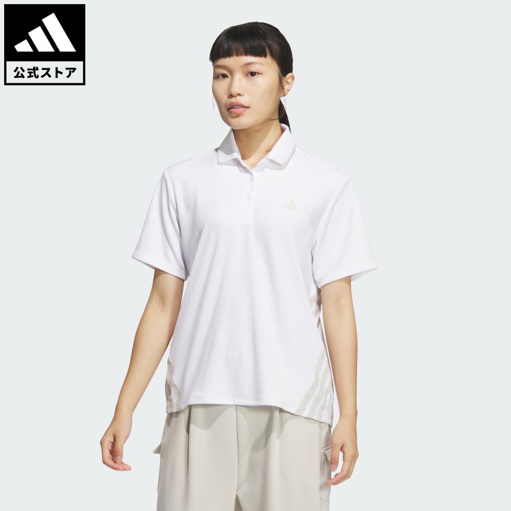 乐天商城 - 【公式】アディダス adidas 返品可 ゴルフ 【ゴルフ】AEROREADY スリーストライプス 半袖ポロシャツ パフォーマンス レディース ウェア・服 ポロシャツ 白 ホワイト JF4602