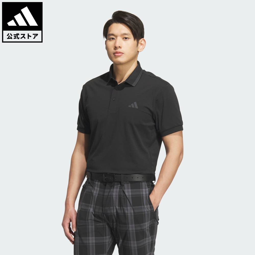 【公式】アディダス adidas 返品可 ゴルフ 【ゴルフ】ワンポイントロゴ UVケア付キ半袖ポロ パフォーマンス メンズ ウェア・服 ポロシャツ 黒 ブラック JF6271