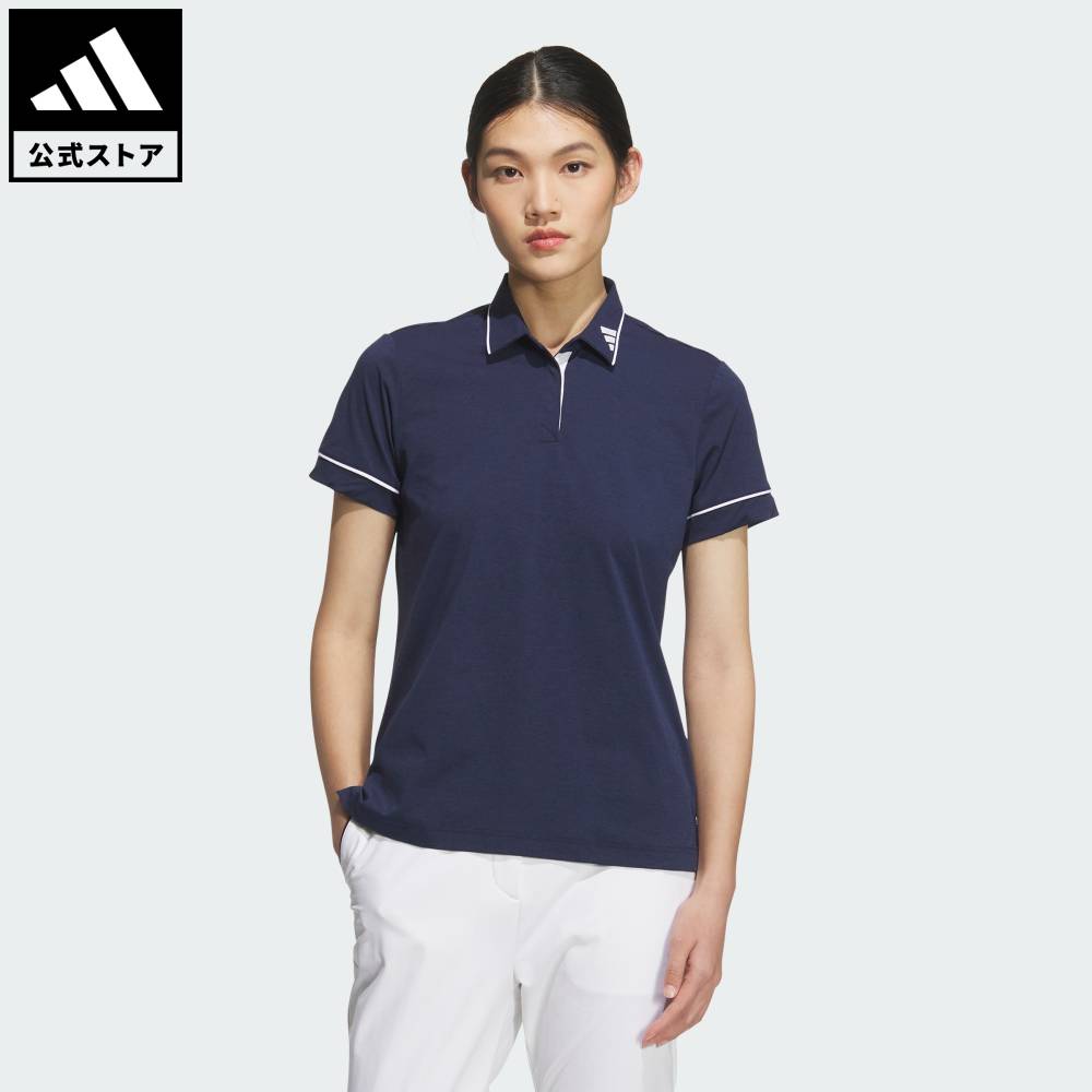 乐天商城 - 【公式】アディダス adidas 返品可 ゴルフ 【ゴルフ】ツイストニット 半袖ポロシャツ パフォーマンス レディース ウェア・服 ポロシャツ 青 ブルー JG1348