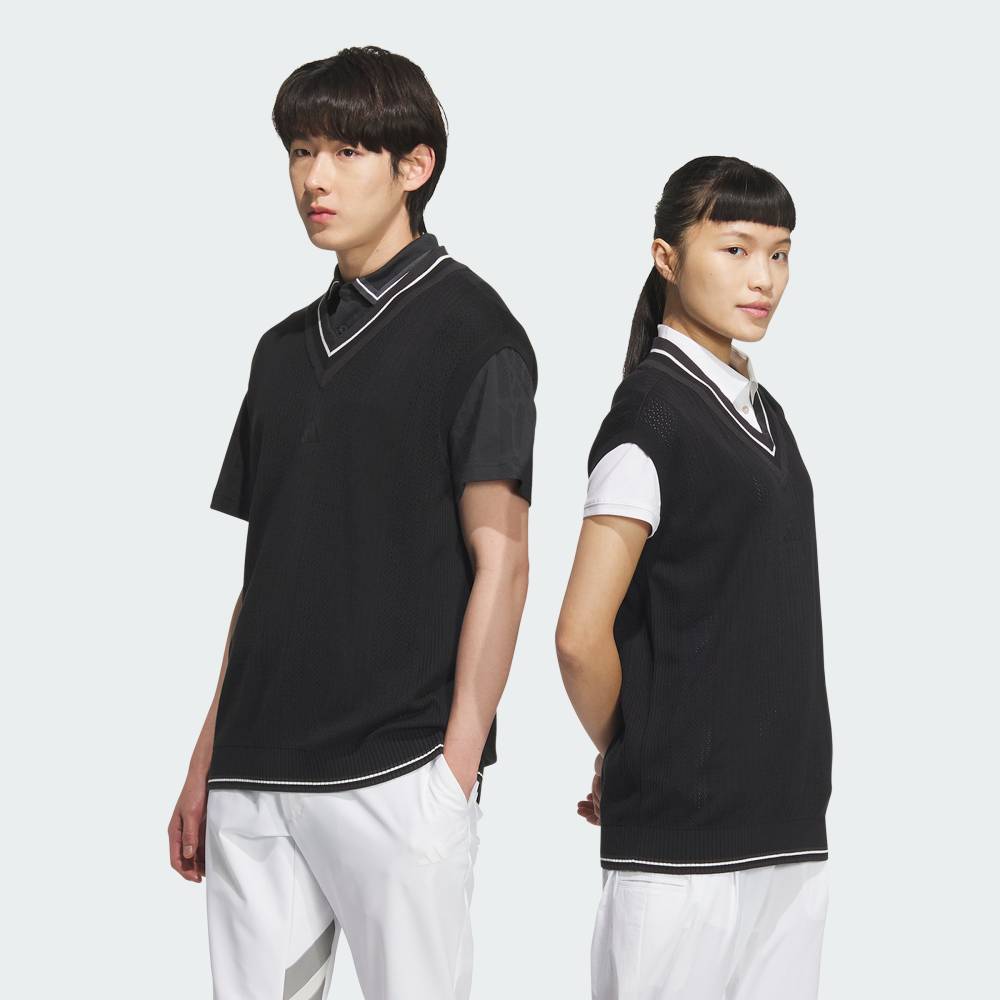 【公式】アディダス adidas 返品可 ゴルフ 【ゴルフ】ビヨンド ザ コース ルーズフィット ニットベスト パフォーマンス ユニセックス ウェア・服 ベスト 黒 ブラック JG1376