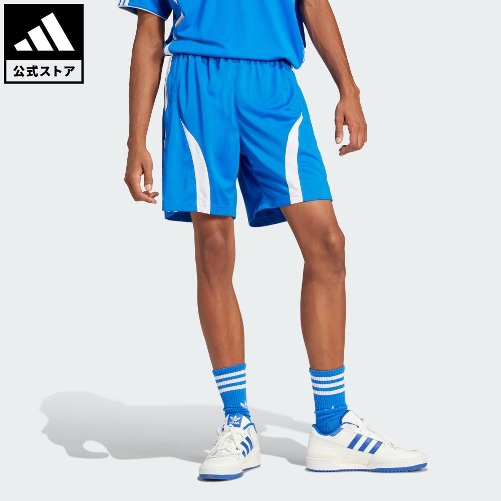 乐天商城 - 【公式】アディダス adidas 返品可 ライフスタイル アディカラー チームガイスト ショーツ オリジナルス メンズ ウェア・服 ショートパンツ・短パン 青 ブルー JP1123