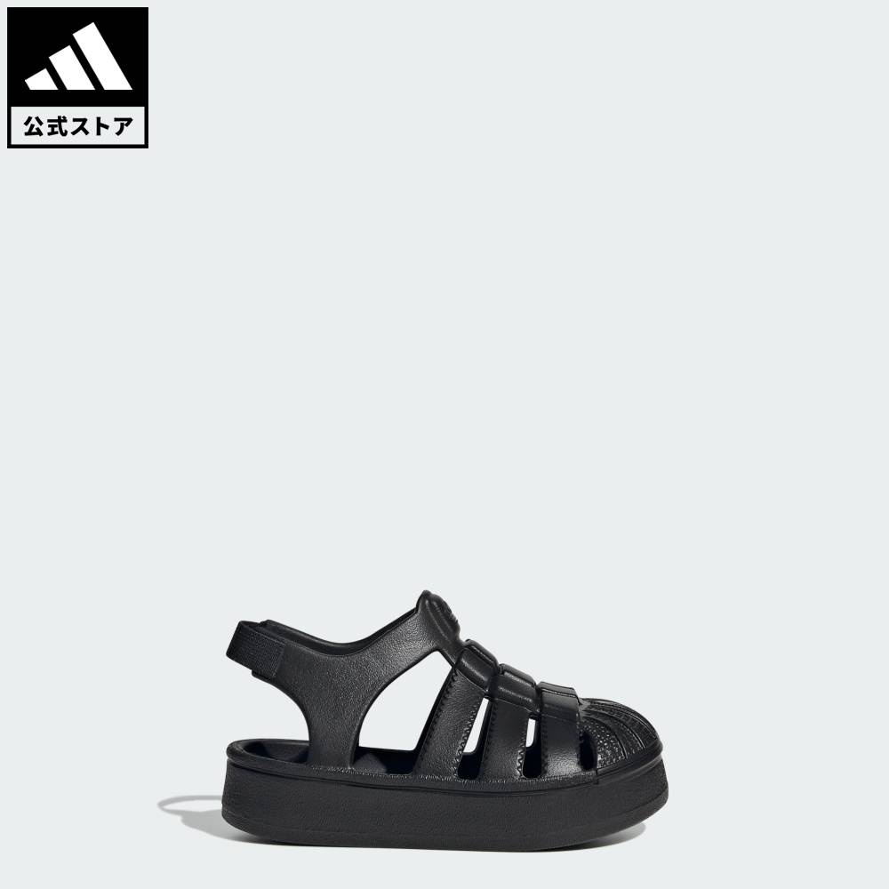 【公式】アディダス adidas 返品可 ライフスタイル SST サンダル キッズ / SST Sandals Kids オリジナルス キッズ／子供用 シューズ・靴 サンダル＆ビーチサンダル 黒 ブラック JS2845 親子コーデ 【PT】