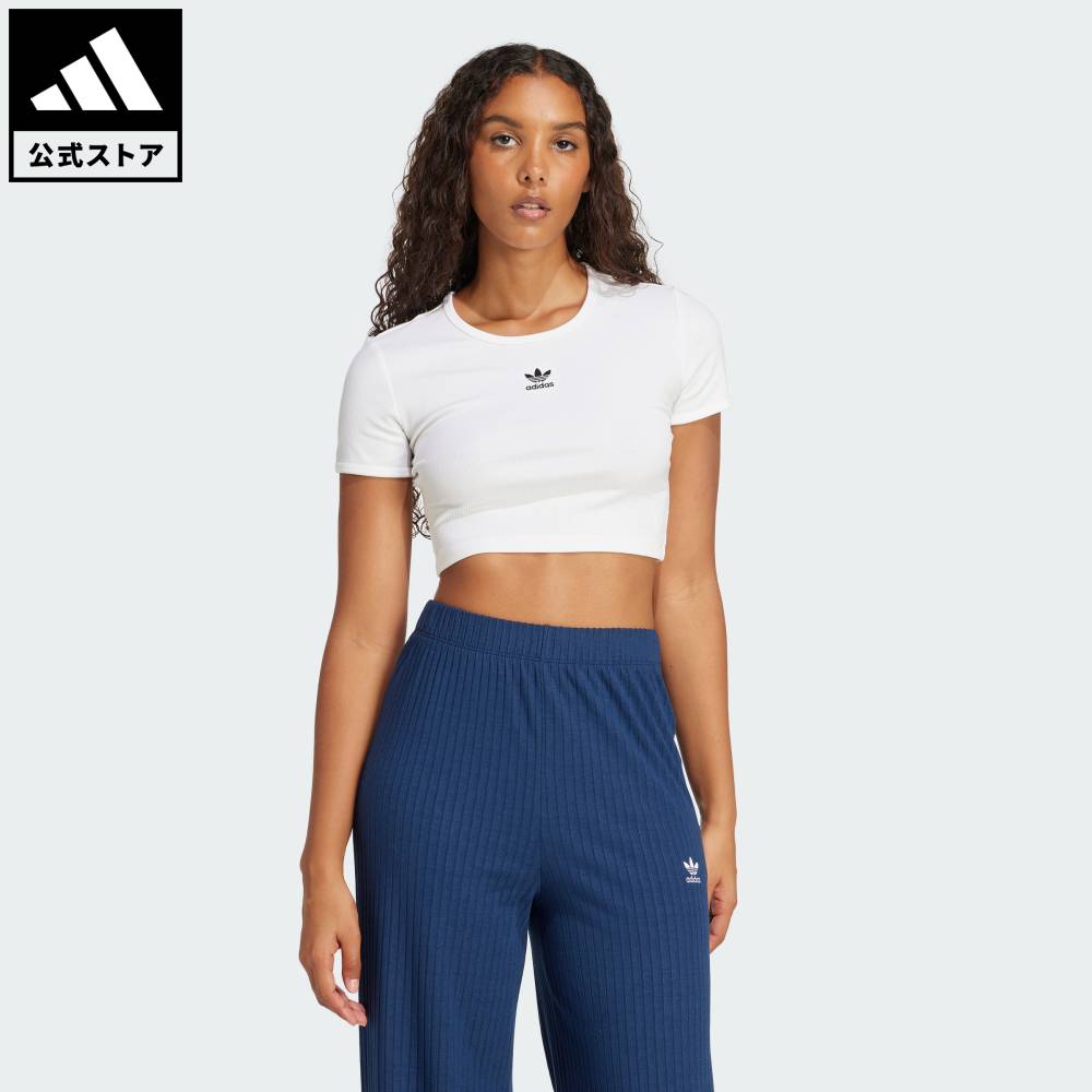 【公式】アディダス adidas 返品可 ライフスタイル エッセンシャルズ リブ Tシャツ オリジナルス レデ..