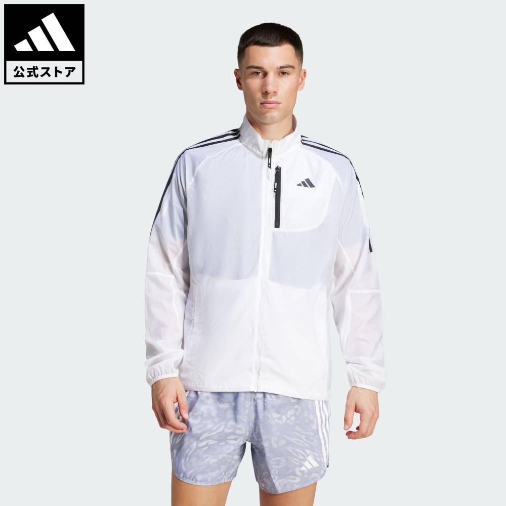 【公式】アディダス adidas 返品可 ランニング オウン ザ ラン スリーストライプス パッカブルジャケット パフォーマンス メンズ ウェア・服 ジャケット 白 ホワイト JD7760 ランニングウェア p0416