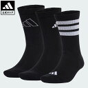 【公式】アディダス adidas 返品可 ライフスタイル ロゴソックス 3足組 スポーツウェア ユニセックス アクセサリー ソックス・靴下 黒 ブラック JI6315