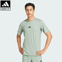 【公式】アディダス adidas 返品可 ジム・トレーニング パワー スリーストライプス半袖Tシャツ パフォーマンス メンズ ウェア・服 Tシャツ 緑 グリーン...