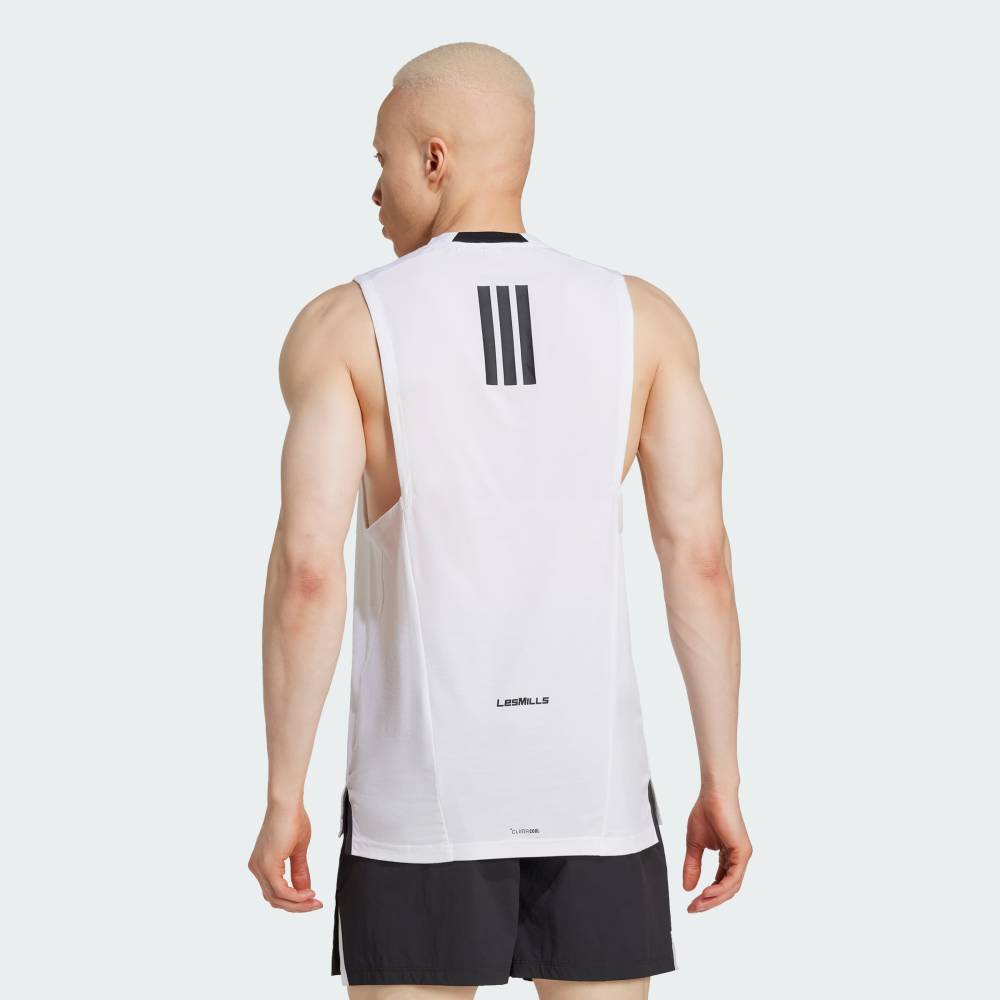 【公式】アディダス adidas 返品可 ジム・トレーニング Les Mills グラフィック タンクトップ パフォーマンス メンズ ウェア・服 Tシャツ 白 ホワイト JJ1434 半袖 夏