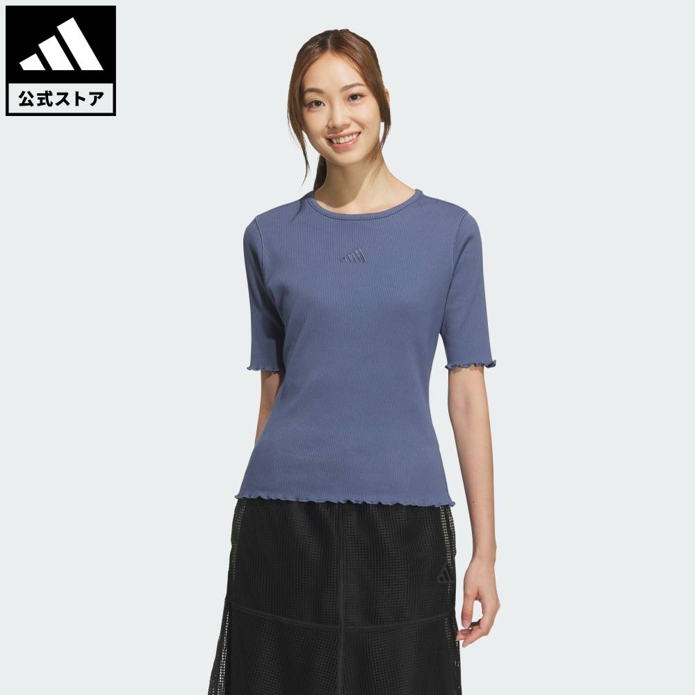 【公式】アディダス adidas 返品可 ライフスタイル LUXFLOW カジュアル リブTシャツ スポーツウェア レ..