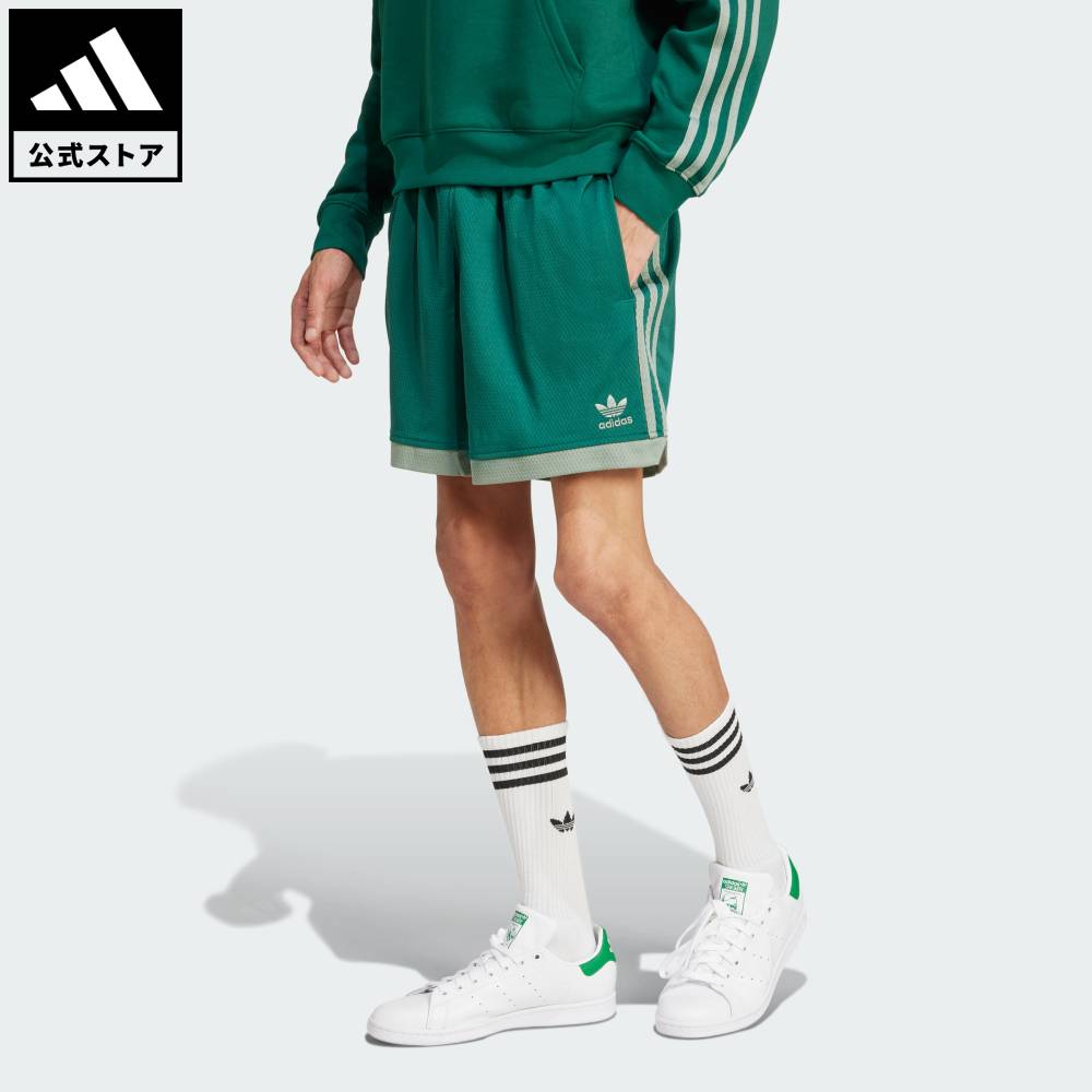 【公式】アディダス adidas 返品可 ライフスタイル モック アイレット ショーツ オリジナルス メンズ ウェア・服 ショートパンツ・短パン 緑 グリーン JP1101