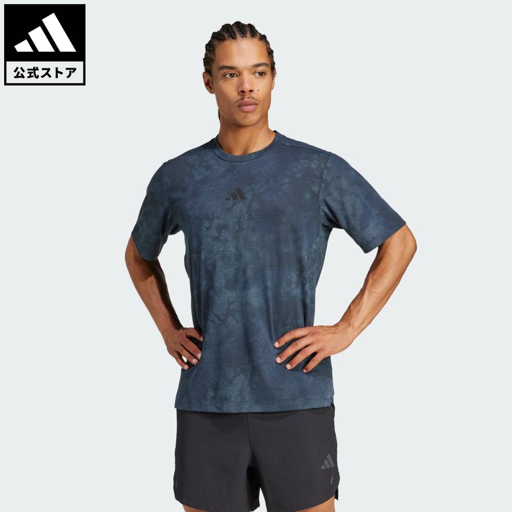 【公式】アディダス adidas 返品可 ジム・トレーニング プライムリフト グラフィック Tシャツ パフォーマンス メンズ ウェア・服 Tシャツ 青 ブルー ...